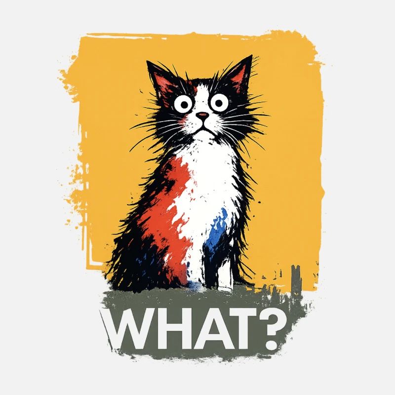 Bunte Katzenkunst mit WHAT