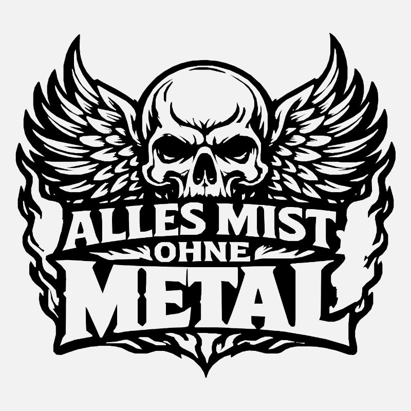 All crap without metal – skull with wings