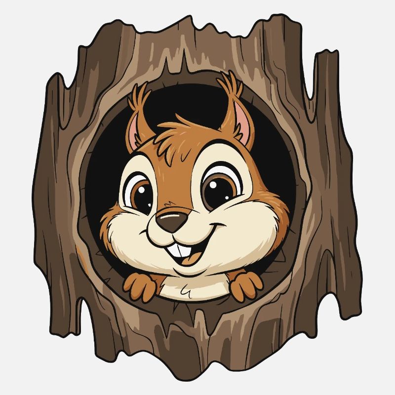Waldchipmunk im Baumloch