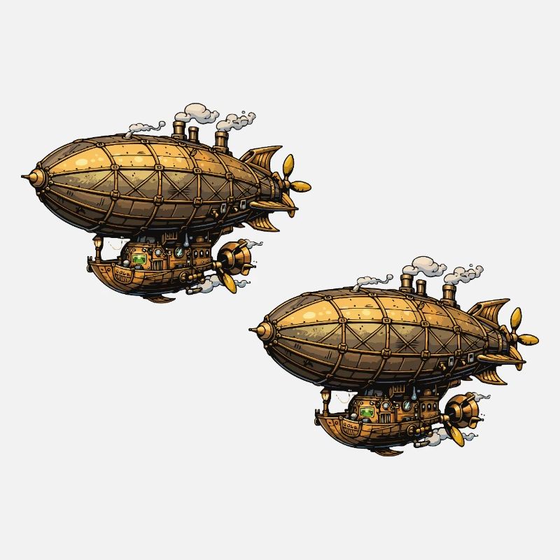 Zeppelin des dirigeables steampunk