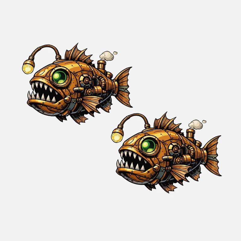 Piranhas des eaux profondes steampunk