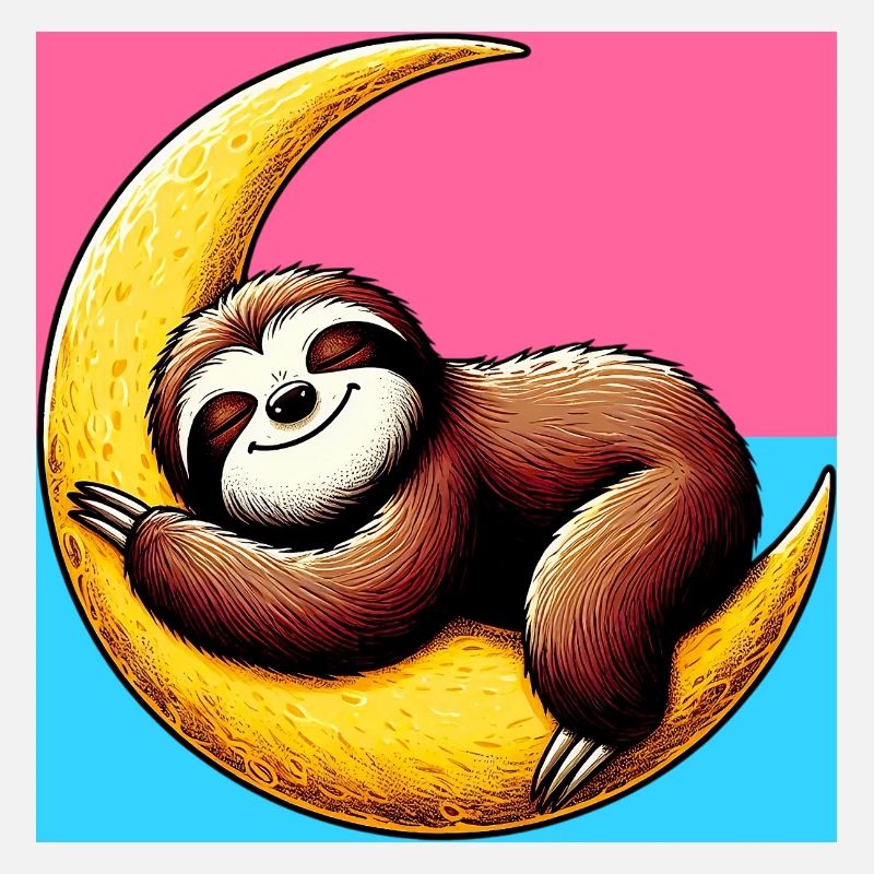 Faultier schläft auf dem Mond