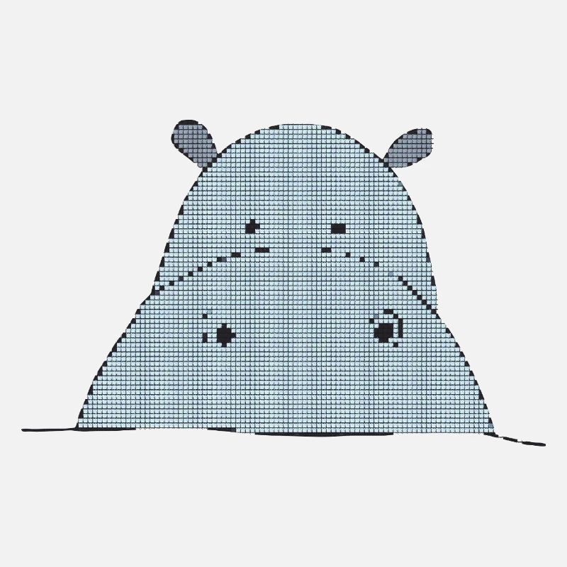 Hippopotame adapté aux pixels