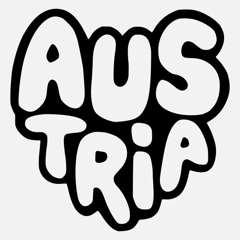 Austria - Austria Bubble Heart Typo