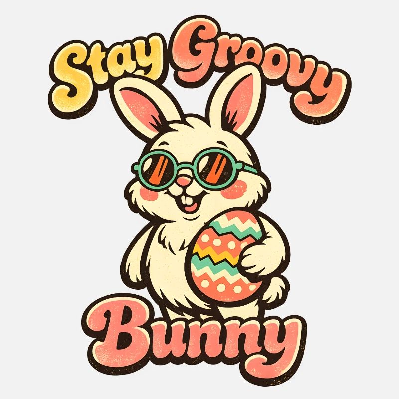 Retro Bunny with Sunglasses Easter Rabbit Ears