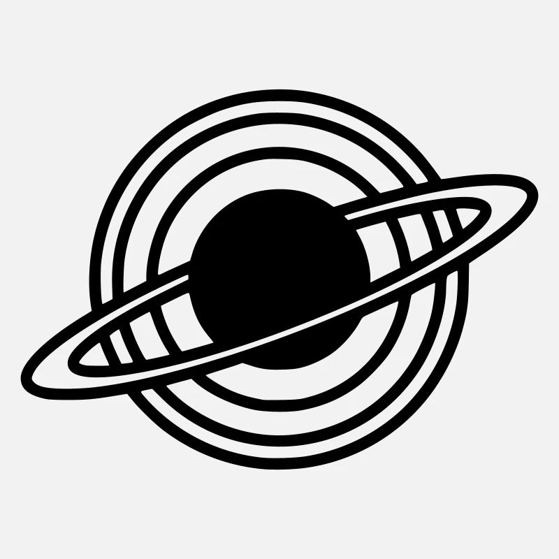 Saturn Planet Rings Silhouette