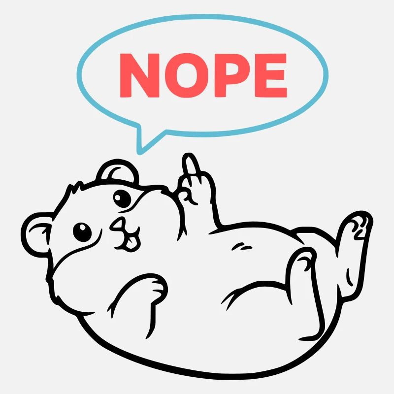 Hamster Nope Comic Farbig