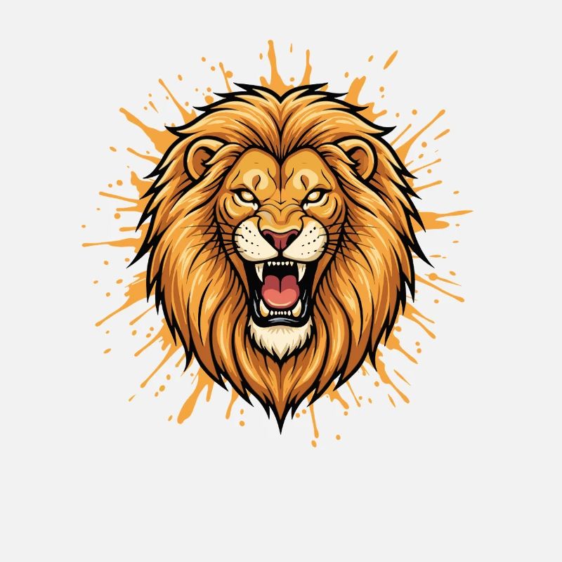 Tête de lion dans la conception d’explosions