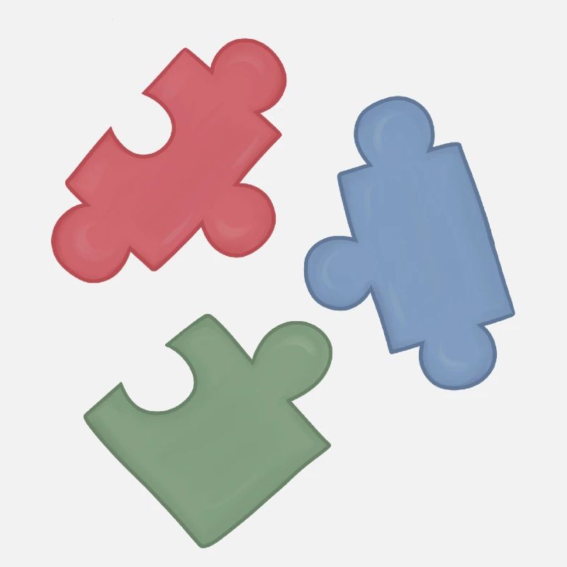 Puzzle Colors Puzzle Group of Three