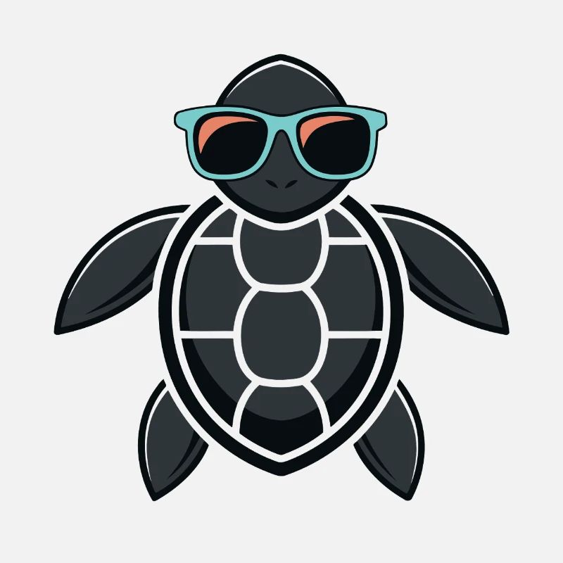 Solar turtle with glasses
