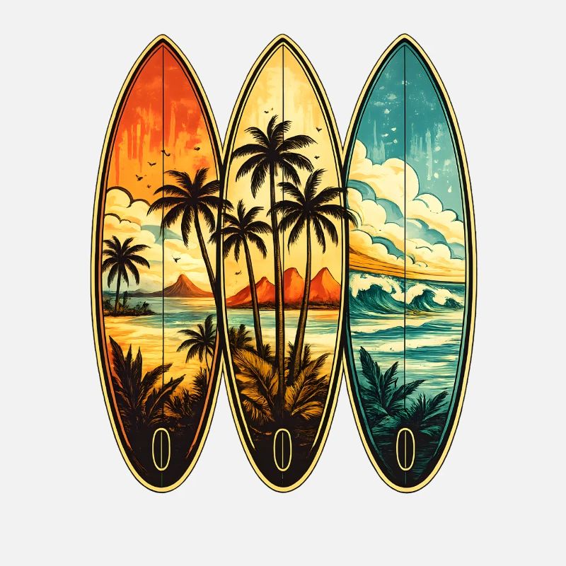 Tropical Surf Triptych