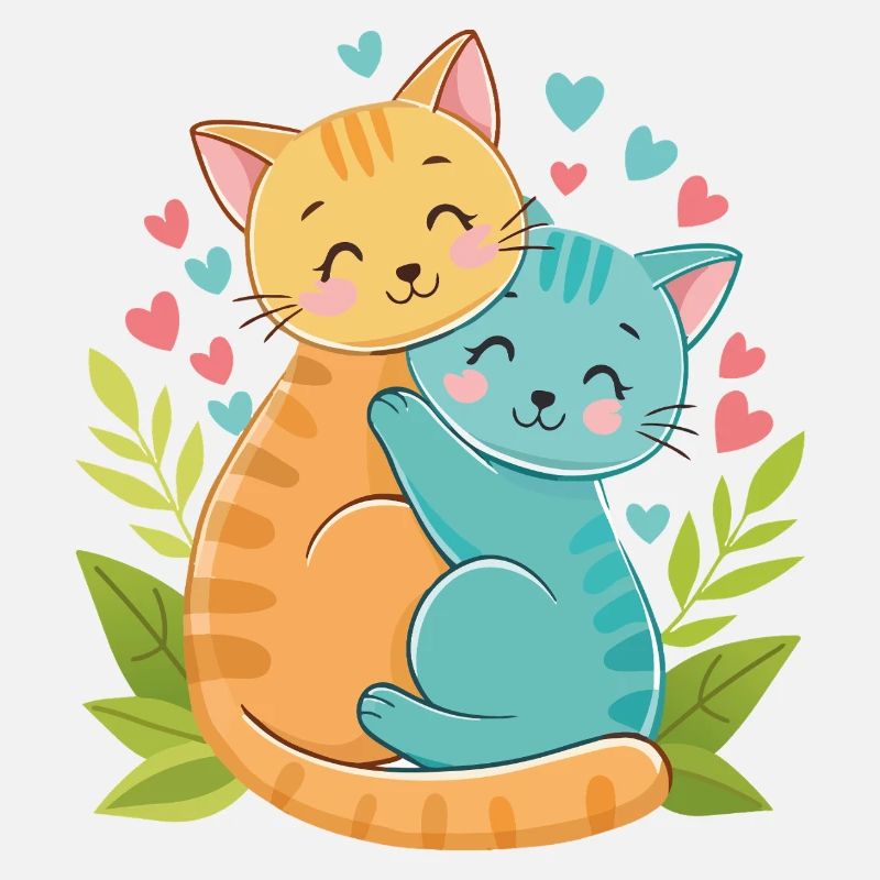 cuddling kittens