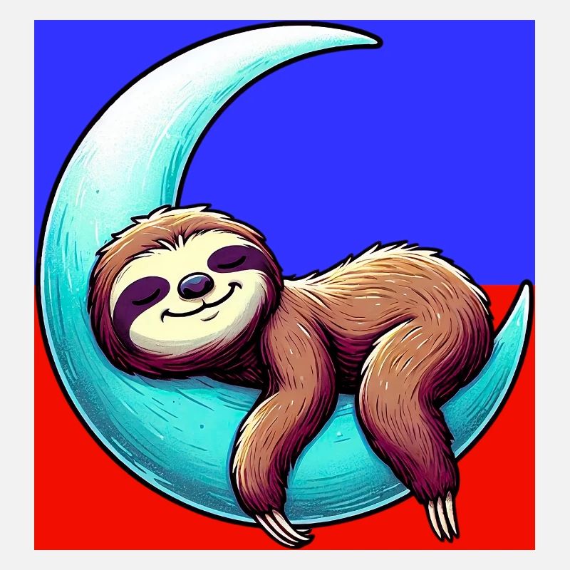 Sloth sleeps on the Moon