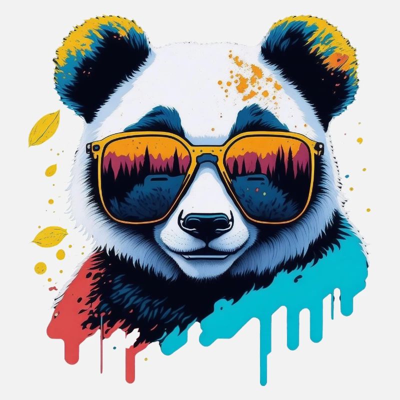 Explosion de couleurs des lunettes de soleil Panda