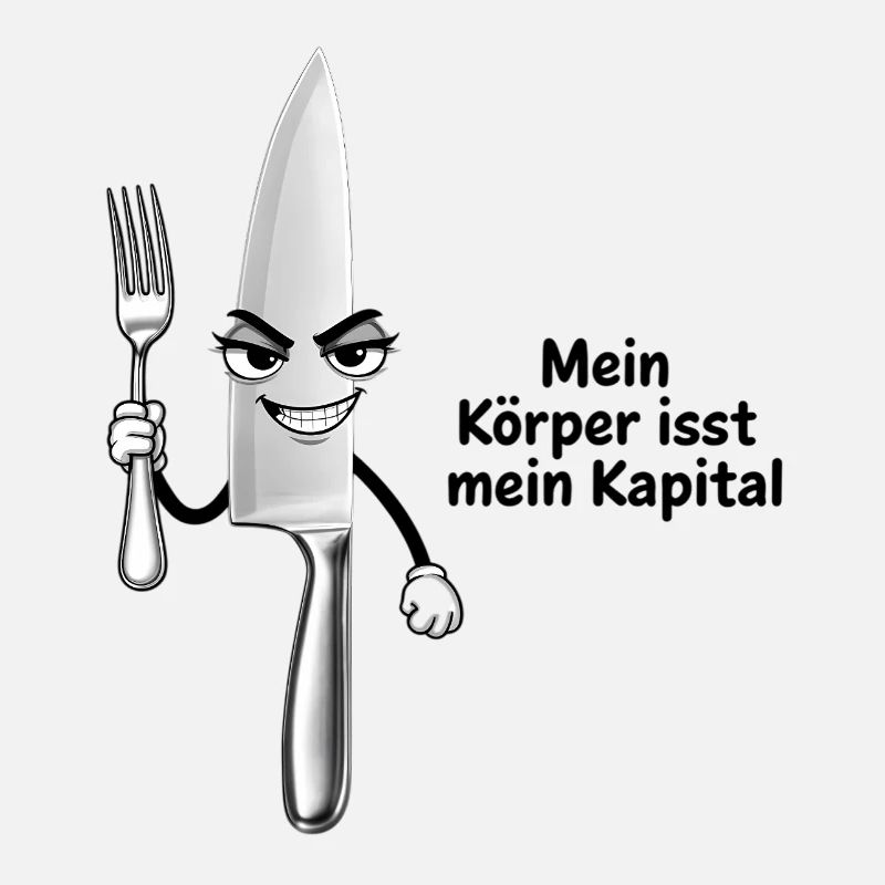 Freches Küchenmesser-Motiv