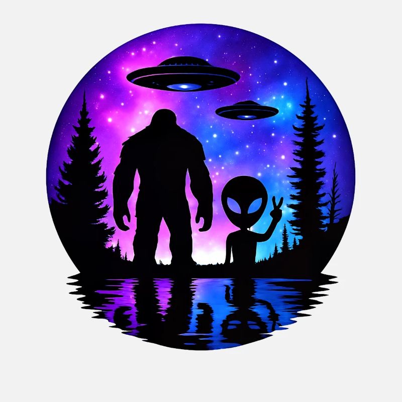 Alien Bigfoot UFO Sasquatch Believers Raumschiff
