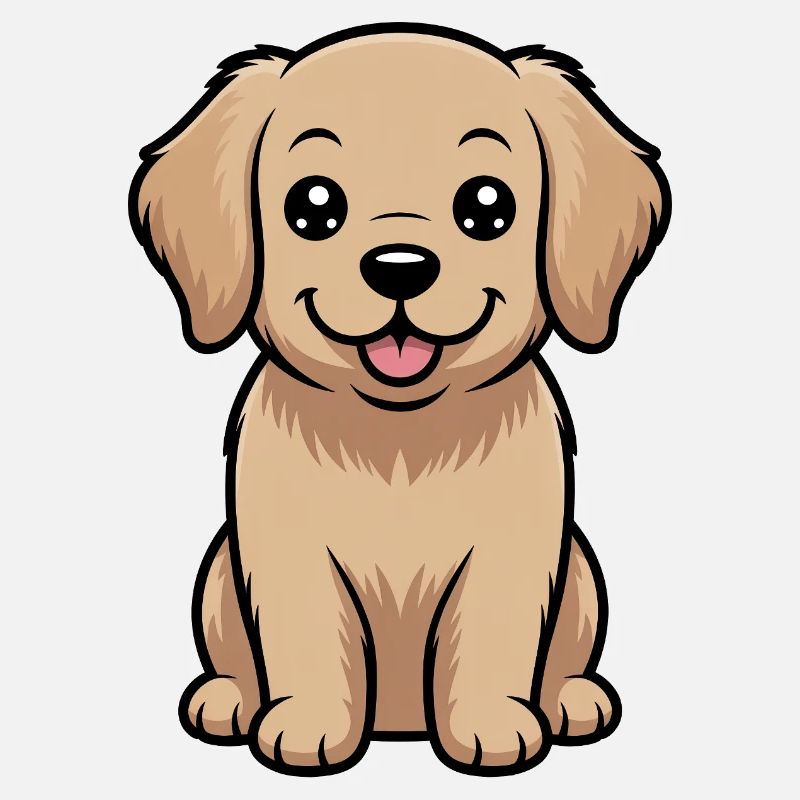 Süßer Golden Retriever Comic