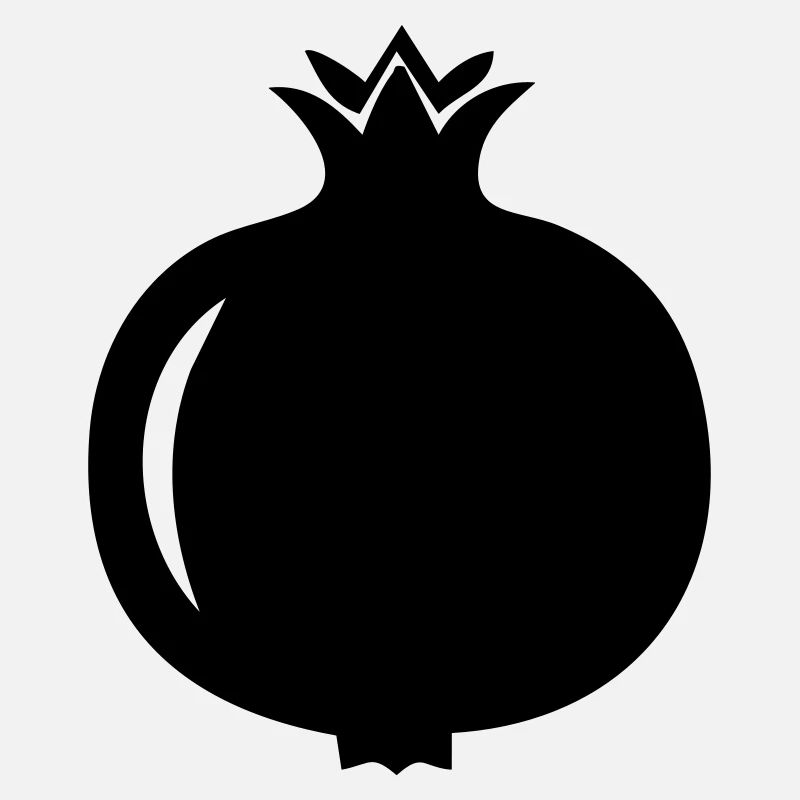 Granatapfel-Silhouette – Exotisches Fruchtdesign