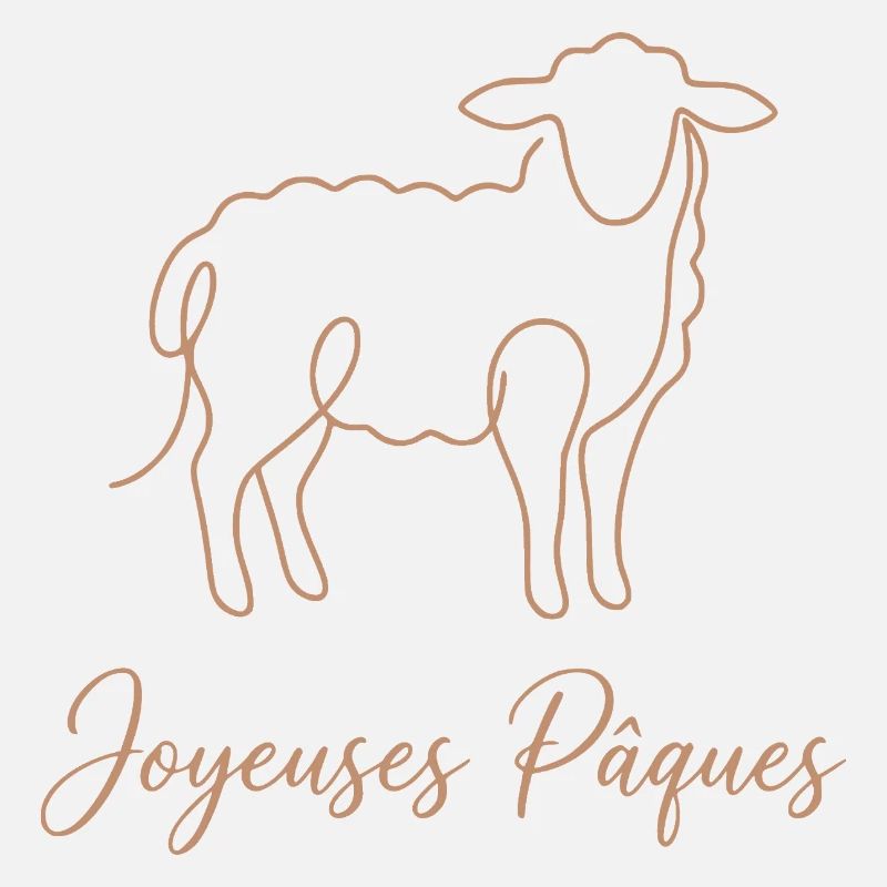 Joyeuses Pâques , Süßes Lämmchen Oster Shirt, Bag