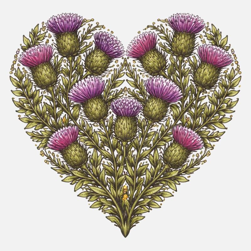 Thistle Heart Botanical Print