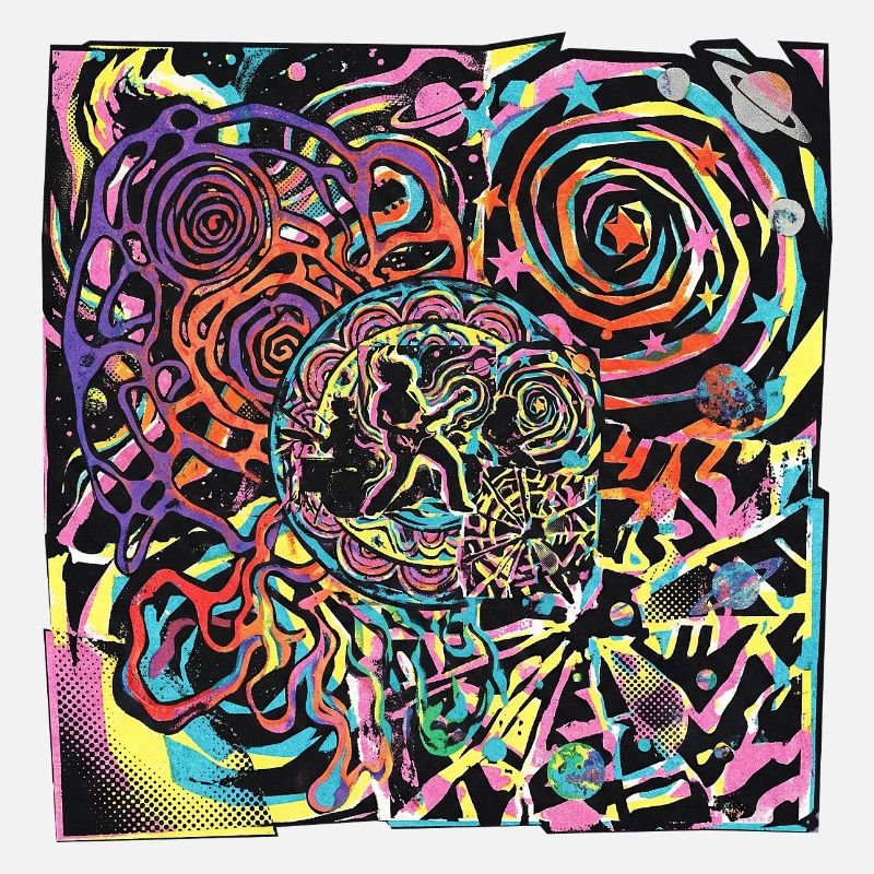 Psychedelic Rock Party Moon