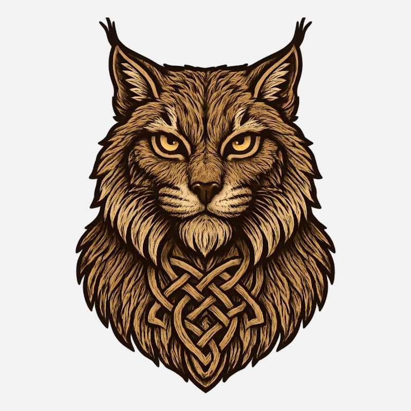 Keltischer Wolfenkopf mit Knoten