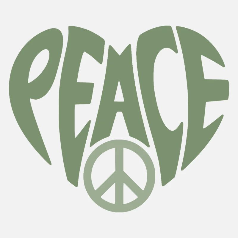 Friedens Herz mit Peace Typo
