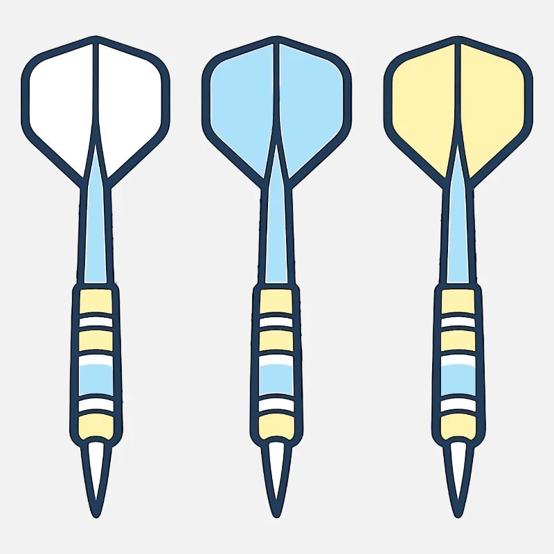Trio de fléchettes : Flèches colorées