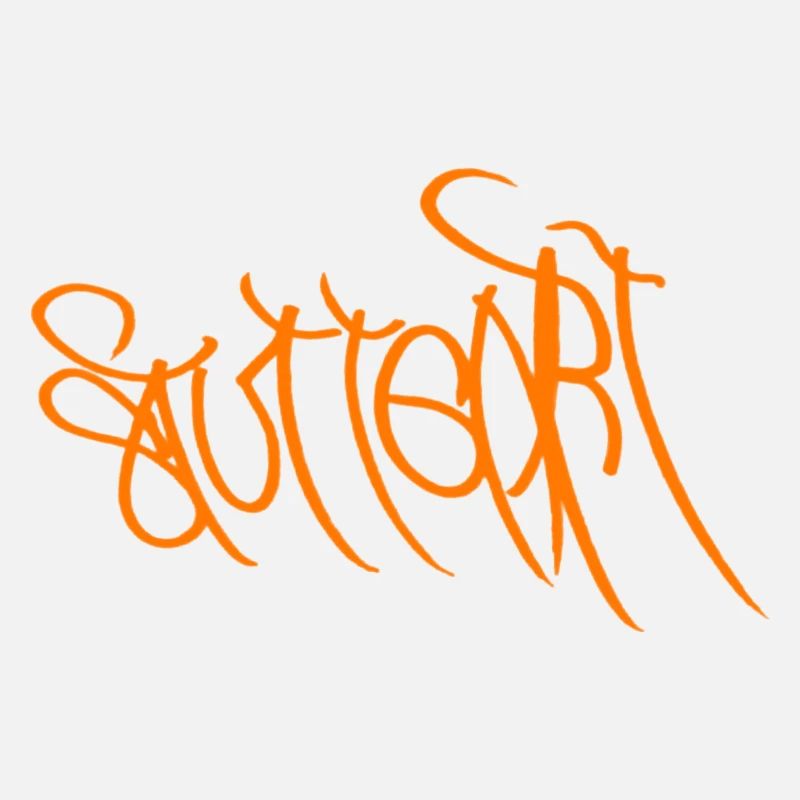 Graffiti Orange Hand Lettering Stuttgart