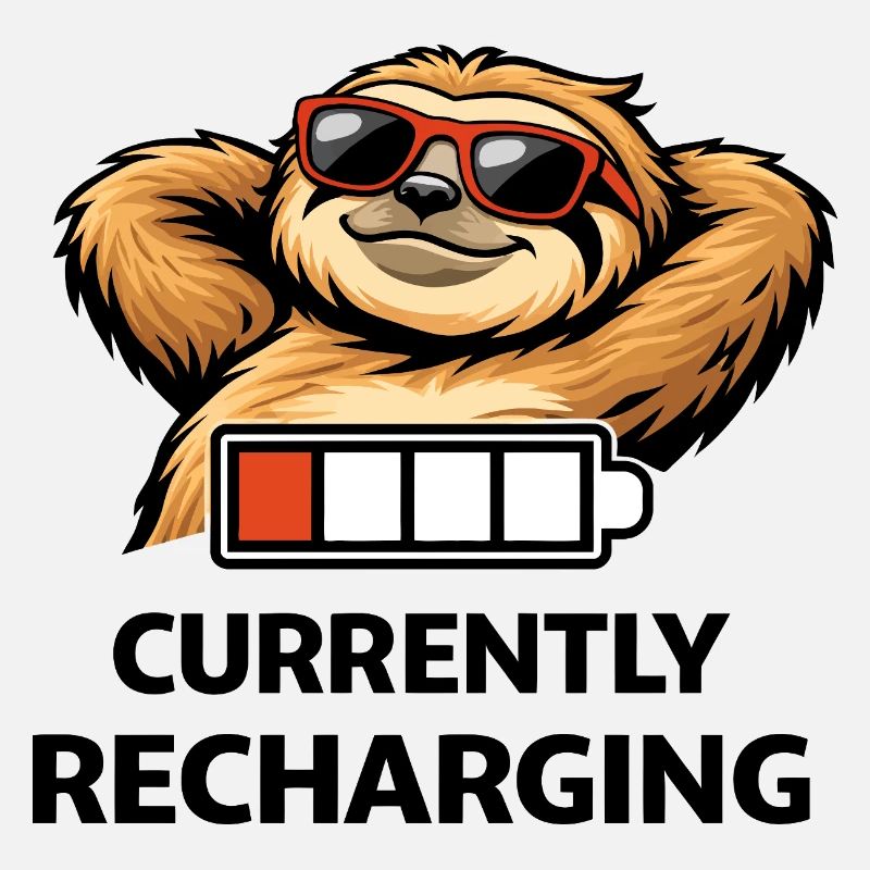 T-shirt batterie Sloth Chill