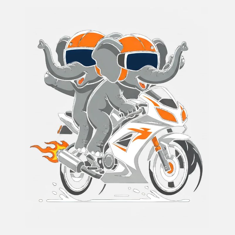 Duo d’éléphants en aventure à moto