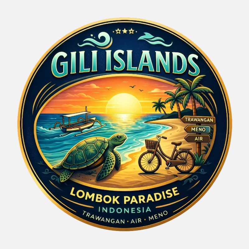 Gili Islands Sunset Turtle Tee
