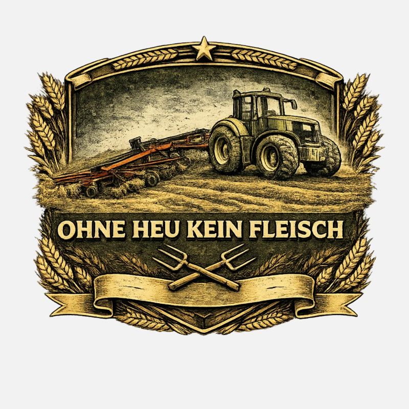 Ohne Heu Kein Fleisch Vintage Emblem