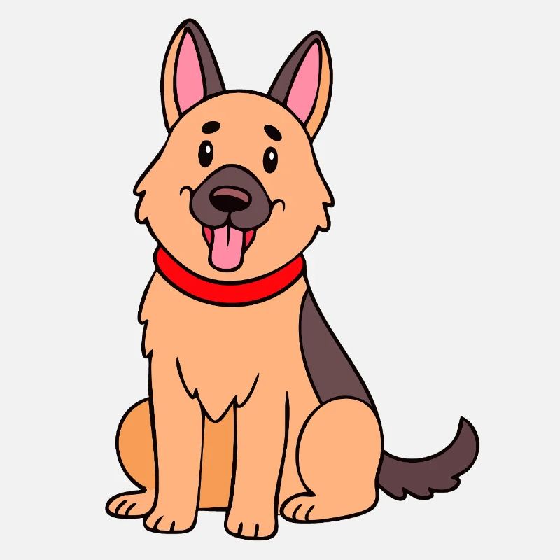 Niedlicher Schäferhund (Comic)
