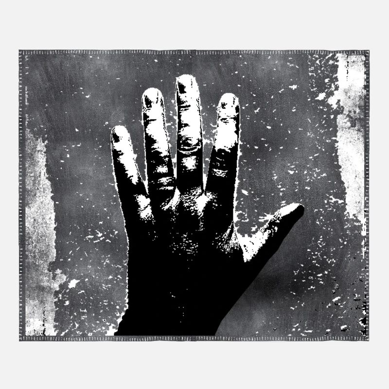 Hand Silhouette GrungeMonochrome Style