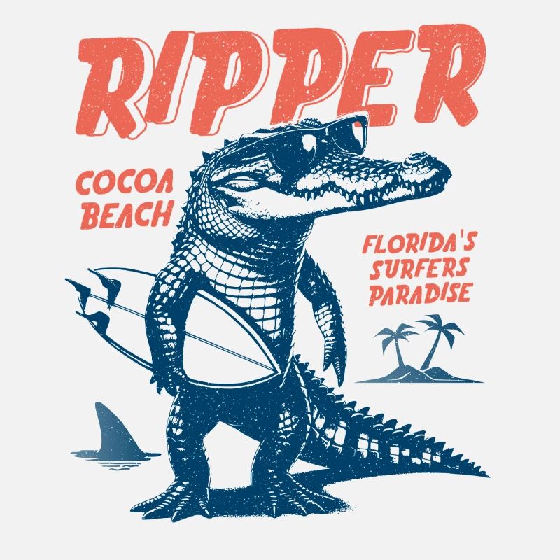 Ripper Surfer Croc Beach, Cocoa Beach, Floride