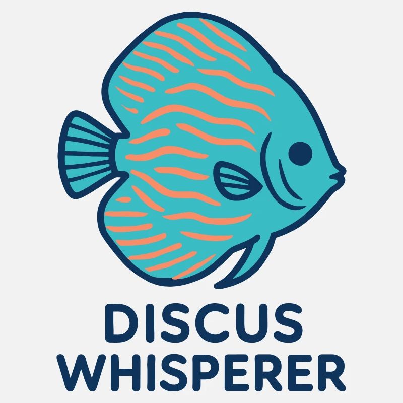 Passionné de Poisson Discus Bleu et Orange