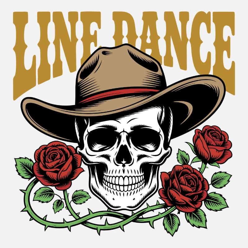 Line Dance Skull & Roses