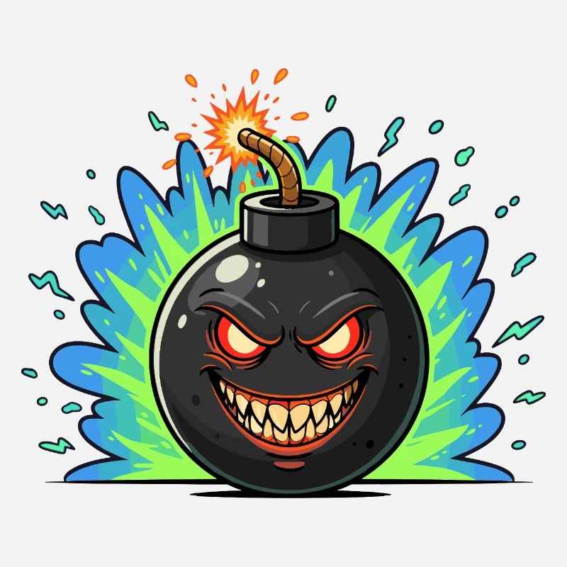 Boule de bombe en colère néonburst