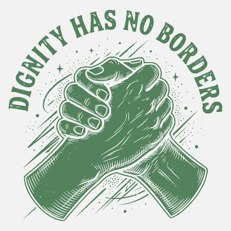 Human Rights Retro Dignity Has No Border Statement