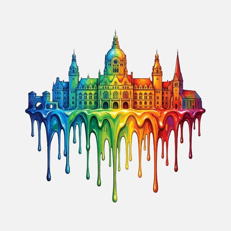 Hanover with colorful gradient color