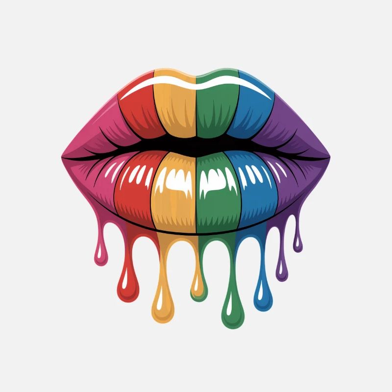 Rainbow Lips Drops lgbtqia+