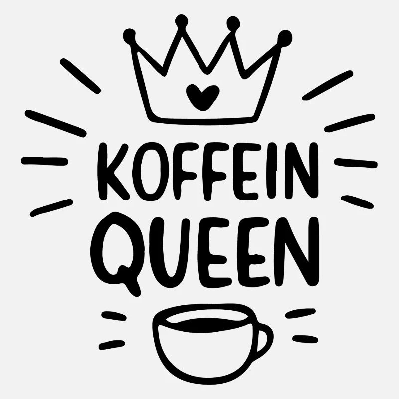 Schwarze Silhouette Koffein queen Morgenmuffel