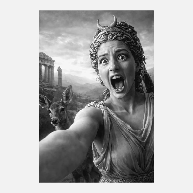 Selfie d’Artemis avec un cerf
