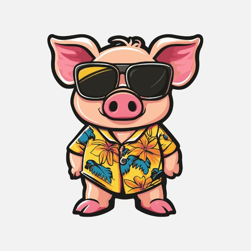 Pig Comic Holiday