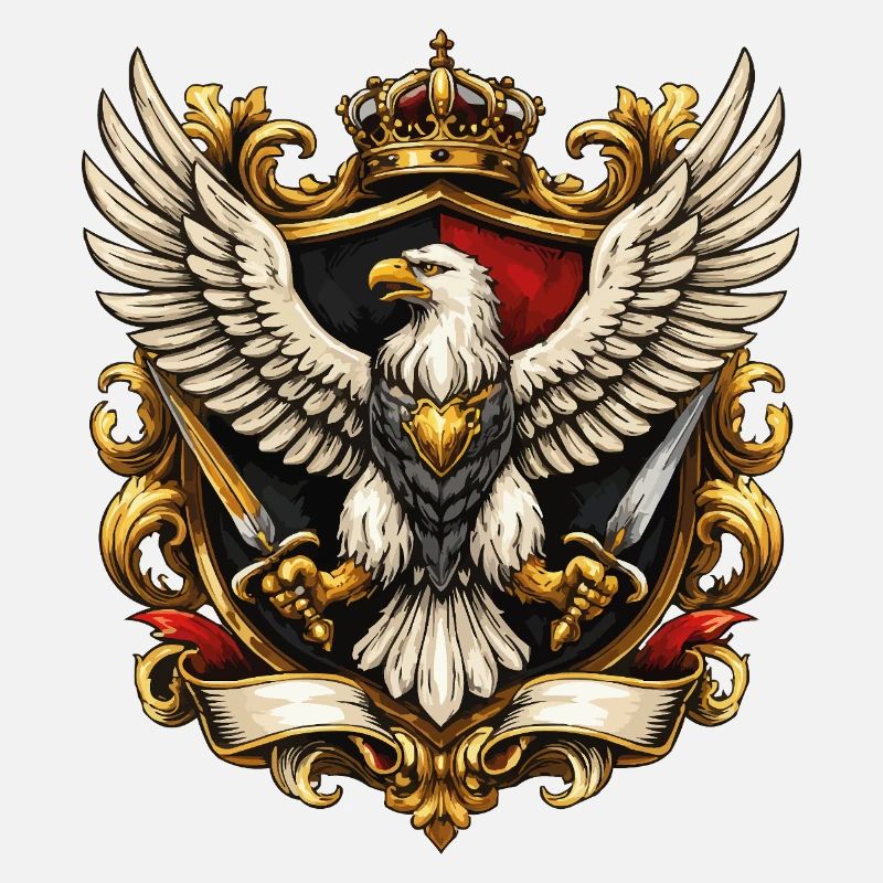 Aigle impérial avec couronne et épées