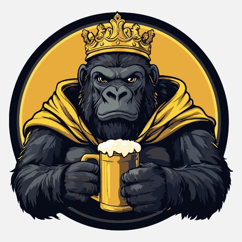 Gorilla Bier Lustig