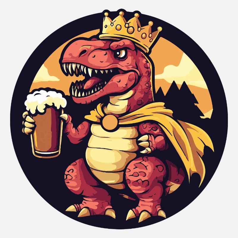 Dinosaur T-Rex Beer Funny