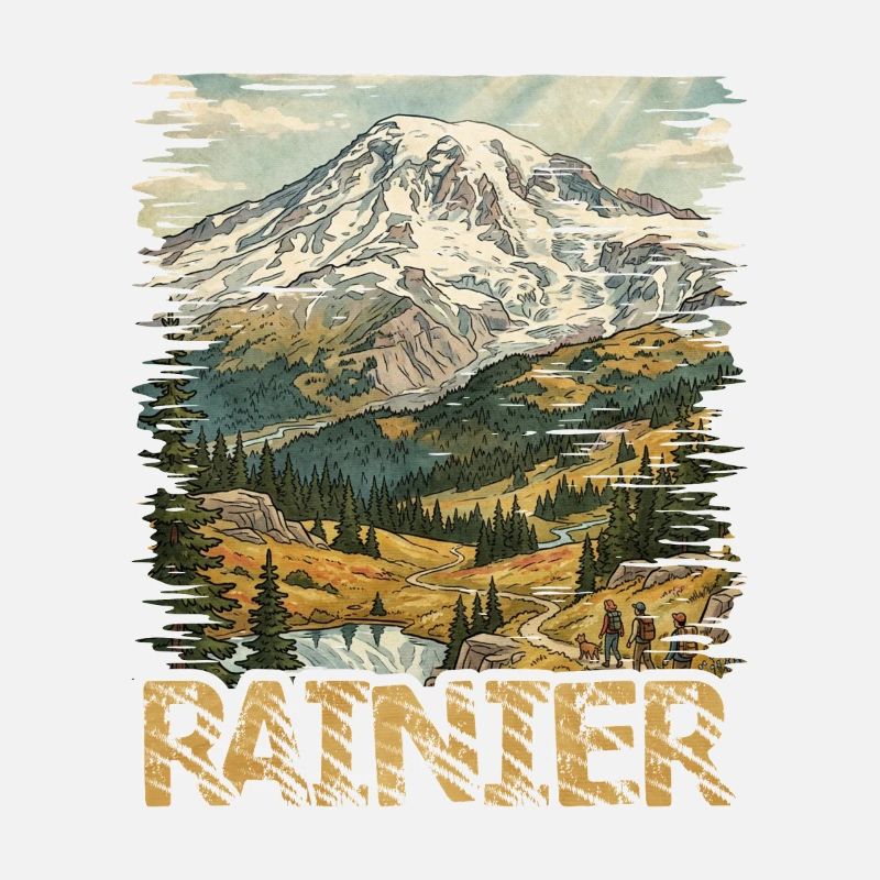 Alpine Rainier Wanderer Berglandschaft