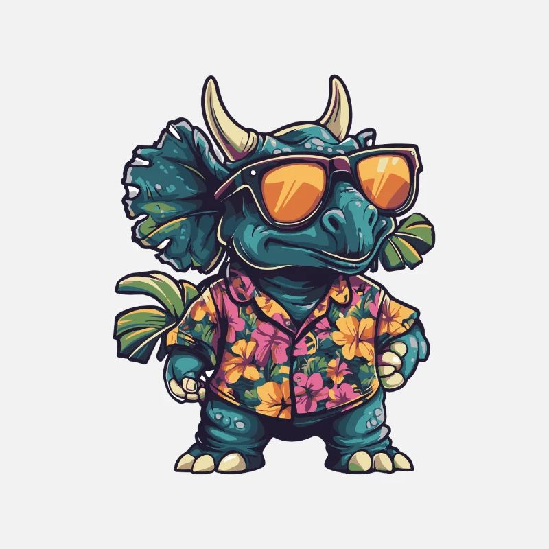 Dinosaurier triceratops Comic Urlaub